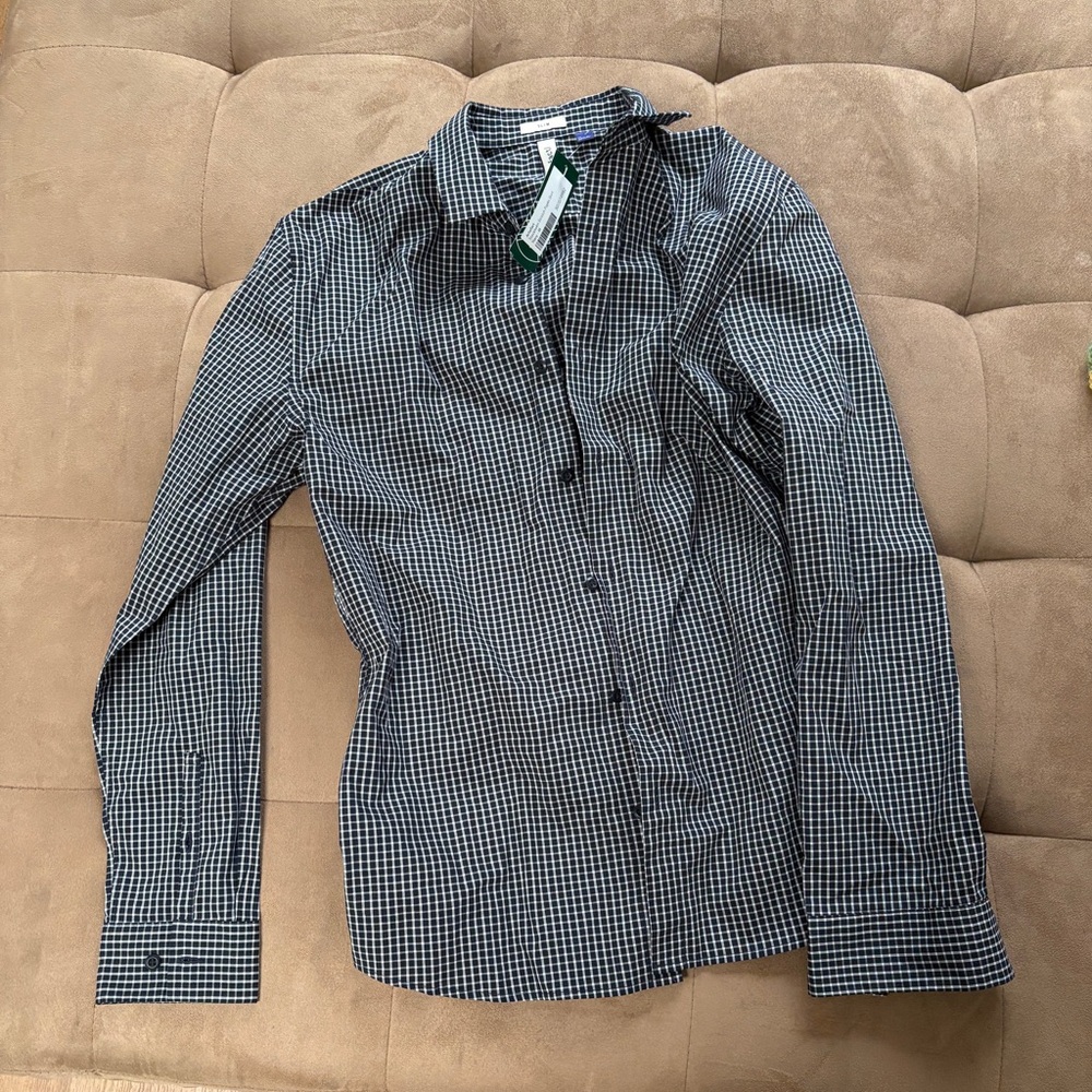 Artefact Men's Medium Navy Stretch Slim Fit Long Sleeve‎ Button Front Shirt NWT